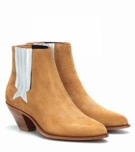 Sunset Suede Cowboy Boots In Brown