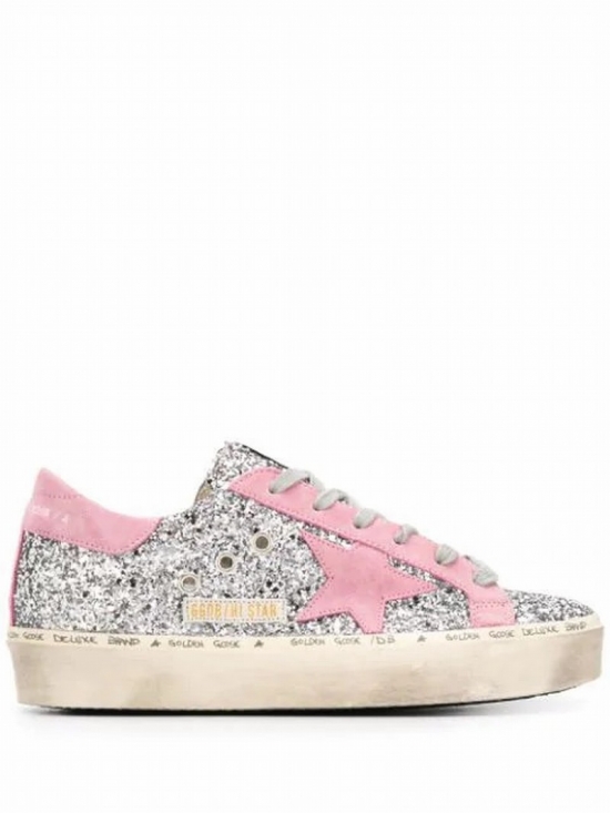 Hi Star M8 Star-embroidered Glitter Trainers In Silver