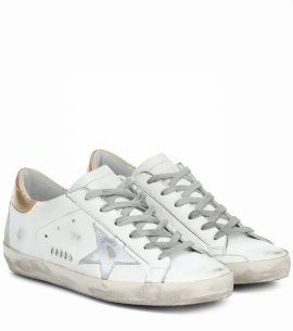 Superstar Sneakers In Silver Leather