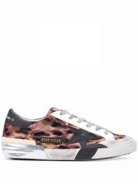 Super-star Leopard-print Sneakers In Brown