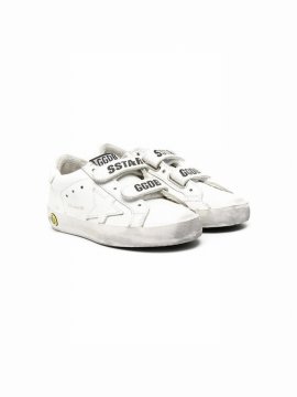 Kids' Superstar Touch Strap Sneakers In White