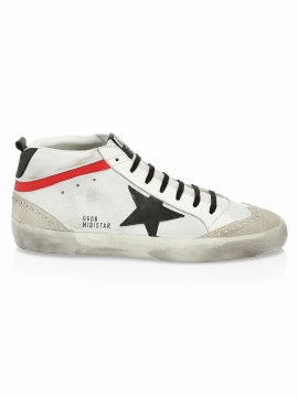Ice Nabuk Star Mid-cut Leather Sneakers