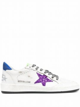 Ball Star Glitter-detail Sneakers In White