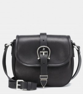 Rodeo Small Leather Crossbody Bag In Black