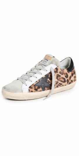 Super-star Leopard Horsy Quarter Leather Star And Heel In Animalier