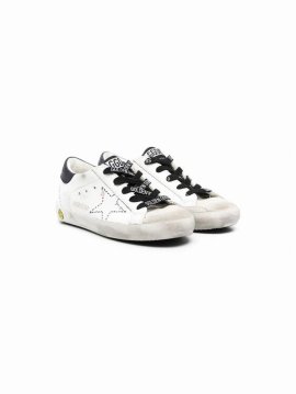 Kids' Superstar Distressed Sneakers In White