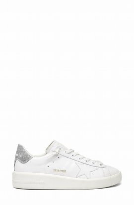 Purestar Low Top Sneaker In White/ Silver