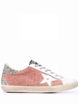 Superstar Distressed Suede Sneakers In White