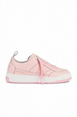 Leather Sneakers - Atterley In Pink
