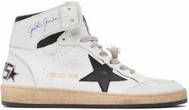 Sky Star Sneakers In Leather With Contrasting Inserts In White