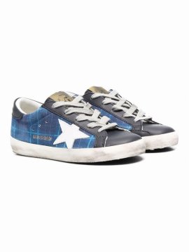Kids' Limited Edition Check-pattern Low-top Sneakers In Blue