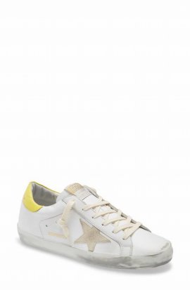 White/lime Green Super-star Sneakers In White - Ice - Lime Green