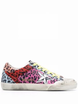 Super-star Leopard-print Sneakers In Rosa