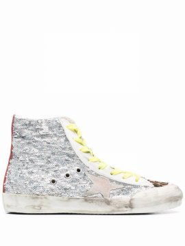 Francy Sequin-embellished Sneakers In Silber