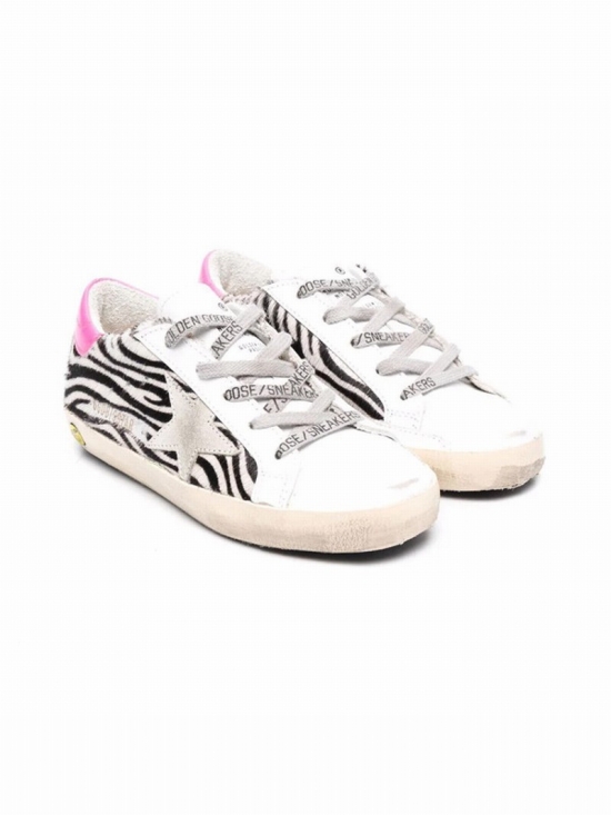 Kids' Super-star Lace-up Sneakers In White