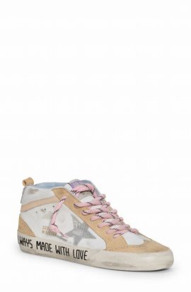 Midstar Made With Love Sneaker In White/ Sand/ Silver/ Cream