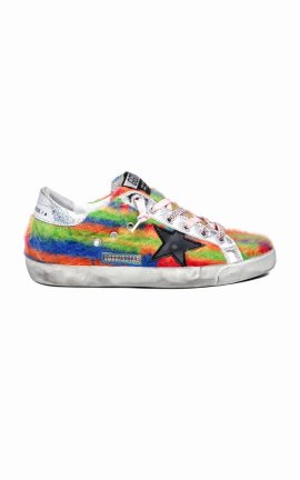 Women's Super-star Tie Dyed Wool And Leather Sneakers In Multi