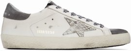 White & Grey Super-star Sneakers In White/grey Asphalt/g