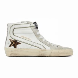 Ssense Exclusive Leopard Slide Sneakers In White/ice/beige Brown