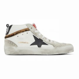 Ssense Exclusive Mid Star Leopard Sneakers In White
