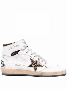 Logo-print High-top Leather Sneakers In ??ɫ