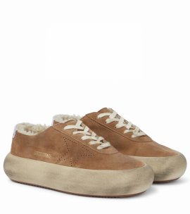Space Star Shearling-lined Sneakers In Tobacco