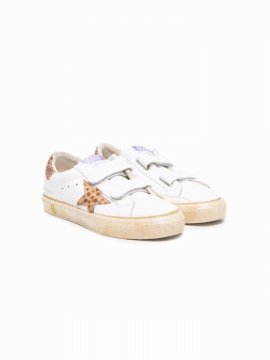 Teen Superstar Touch-strap Sneakers In White