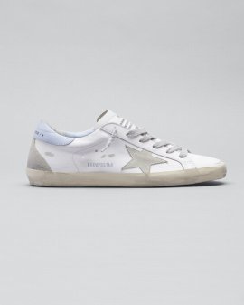 Superstar Leather Upper And Heel Suede Star And Spur Cream Sole Sneakers In White/ice