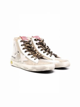 Kids' Francy Checkered Glitter Sneakers In Gold