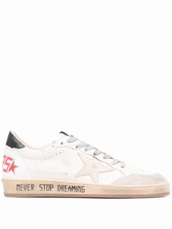 Ball Star Low Top Sneakers In White