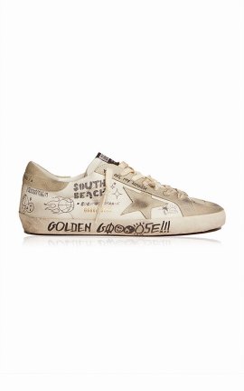 Women's Super-star Printed Leather Sneakers In White