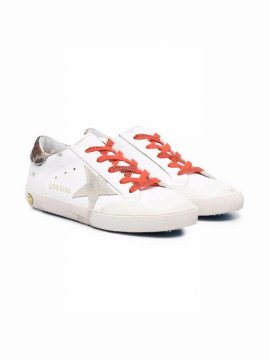 Kids' Leather Logo-laced Trainers In White