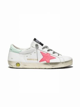 Kids' White Super Star Star And Sparkle Trainers