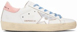 Ssense Exclusive White Super-star Sneakers In White/silver/pink