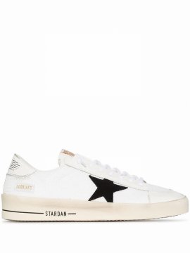 Stardan 10283 Logo-embossed Leather And Mesh Low-top Trainers In White