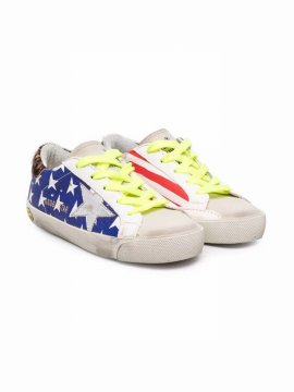 Kids' American-flag Lace-up Sneakers In Blue