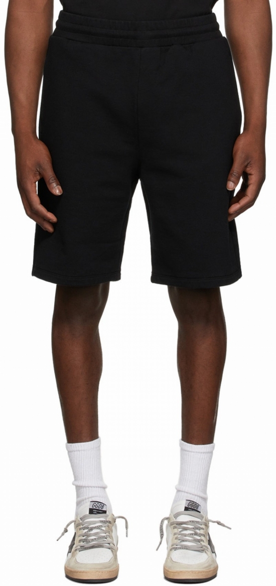 Black Cotton Diego Star Bermuda Shorts