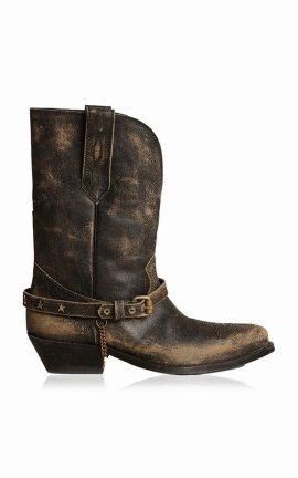 Wish Star Harness Short Western Boot In Black
