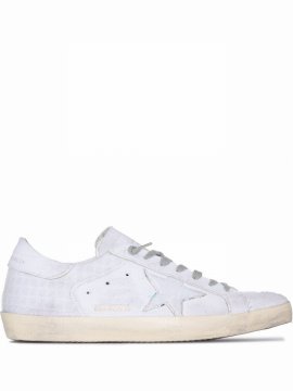 White Super-star Low Top Leather Sneakers