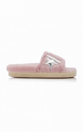 Women's Poolstar Shearling Slide Sandals In Pink