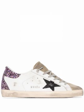 Super Star Panelled Low-top Trainers In White