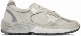 White & Gray Running Dad Low-top Sneakers In Beige