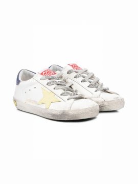 Kids' Distressed-effect Low-top Sneakers In White