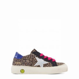 Kids' Leopard-print Low-top Sneakers In Brown
