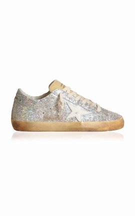 Women's Superstar Metallic And Leather Sneakers In Silver