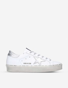 Hi Star Logo-embroidered Leather Low-top Trainers In White/oth