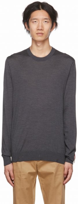 Gray Golden Sweater In Dark Grey Melange