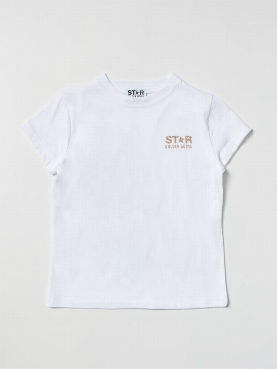 Kids' Printed Cotton Jersey T-shirt In Bianco