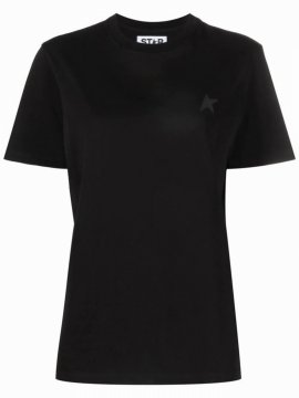 Star Collection T-shirt W/ Printed Star In Black
