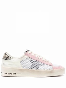 Super-star Panelled Lace-up Sneakers In Pink